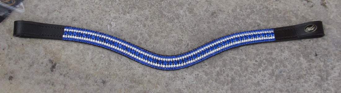 Frontal strass blanc et bleu roy WW