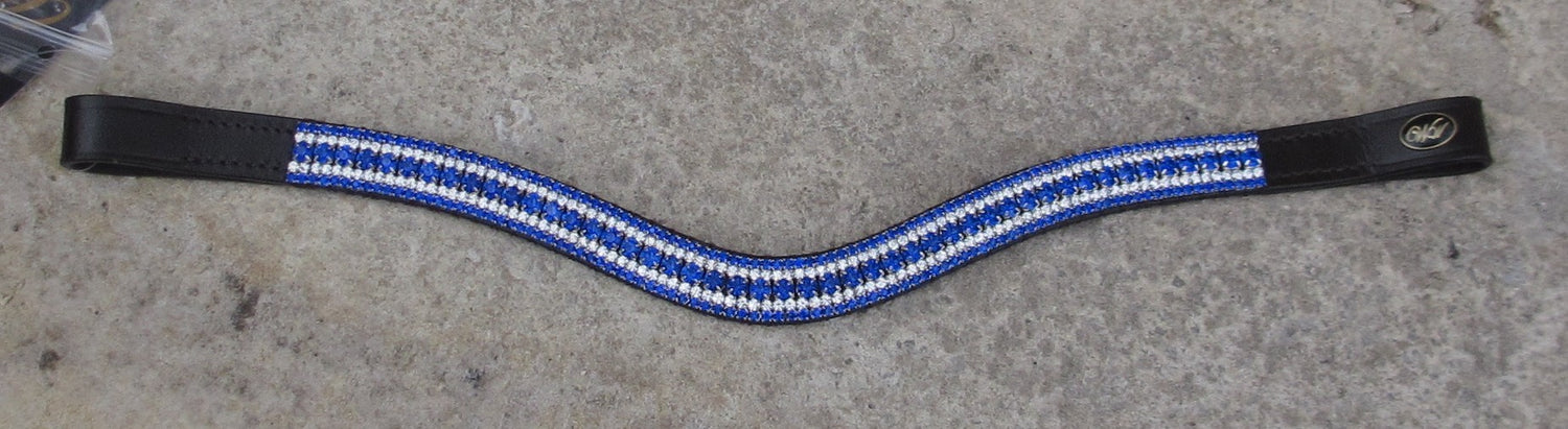 Frontal strass blanc et bleu roy WW