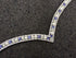 Frontal strass blancs, perles et strass bleu indigo WWF