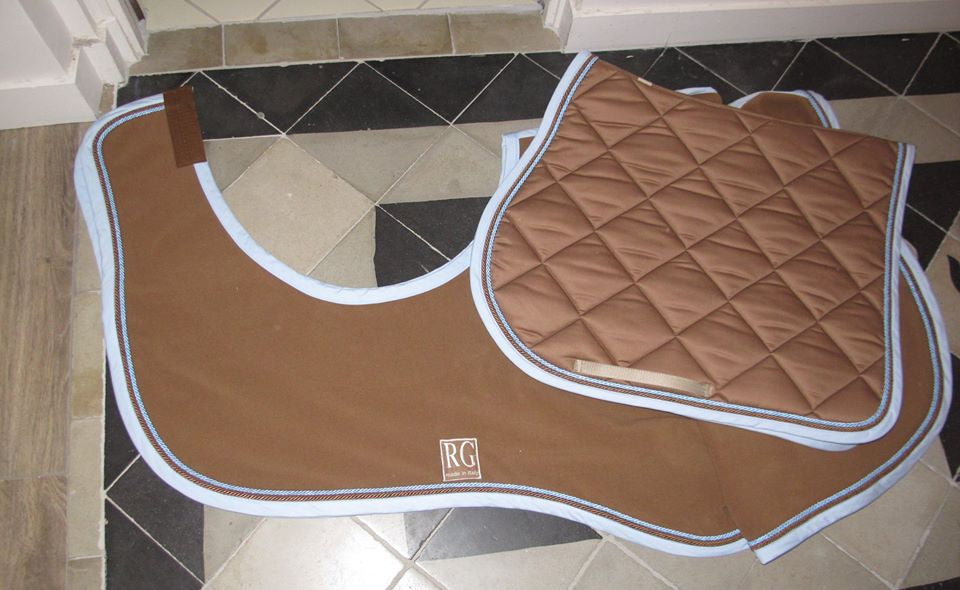 Couvre-reins polaire RG Italy - Camel bord ciel