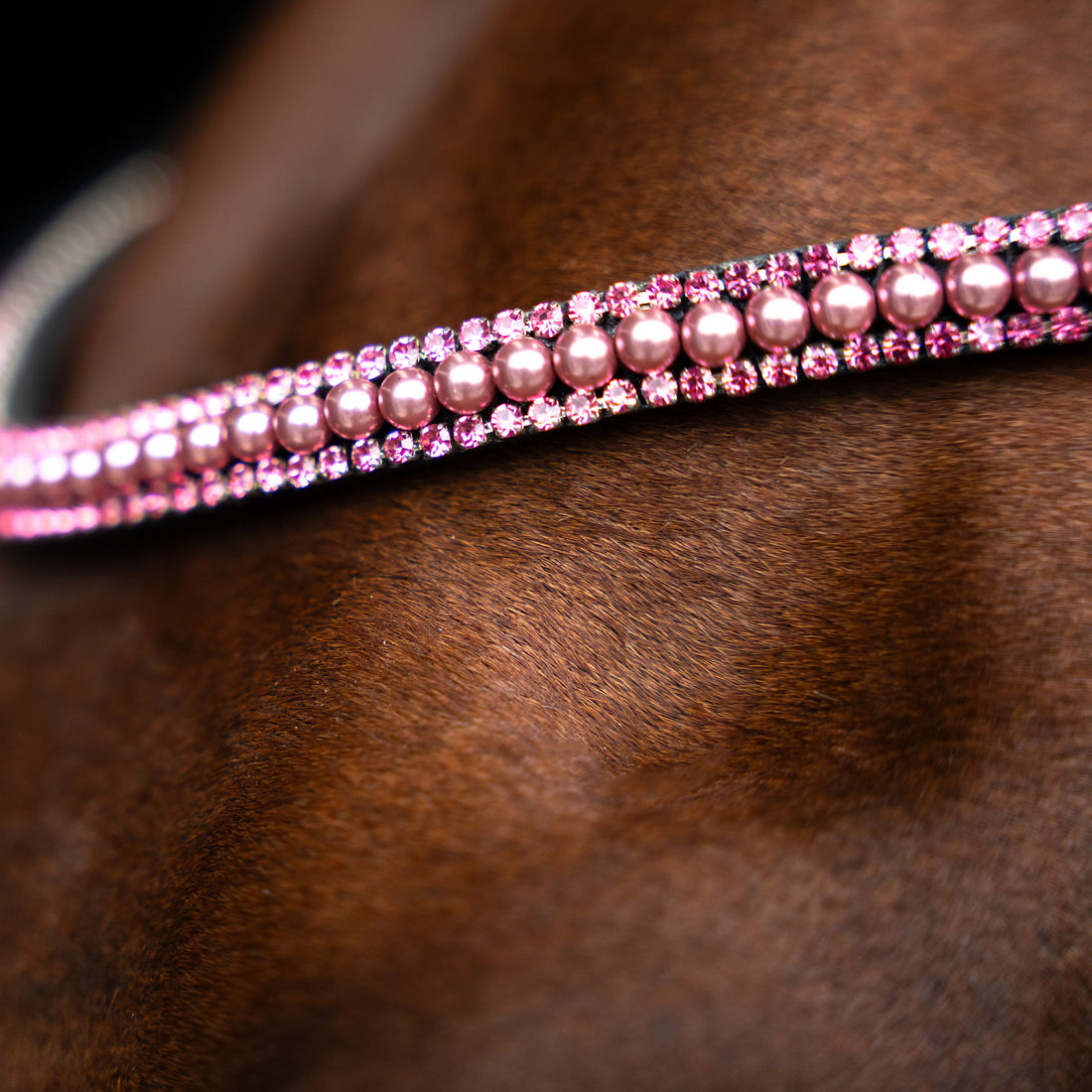 Frontal Beads en perles et strass rose - IMPERIAL RIDING