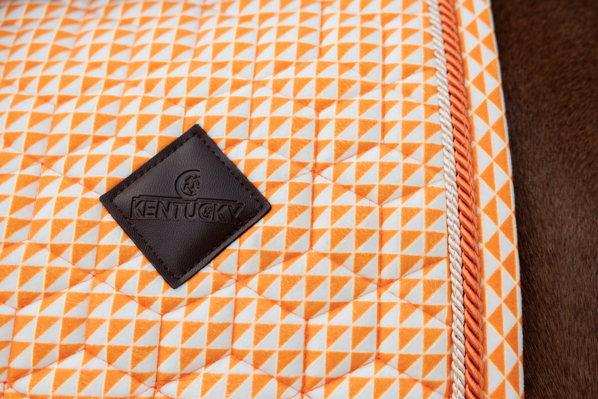 Tapis de Selle Velvet printing Orange MIXTE - Kentucky