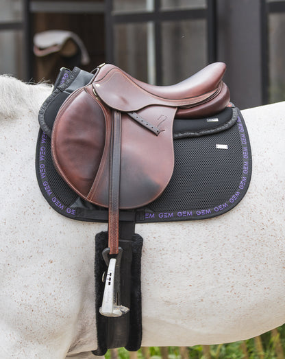 Tapis de selle MESH Noir Violet Mixte - GEM