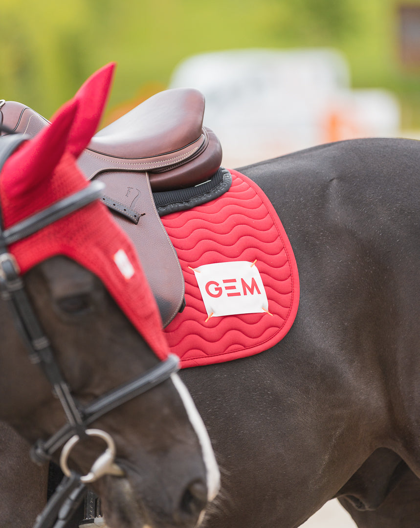 Tapis de selle TOUC TOUC Obstacle Rouge  - GEM