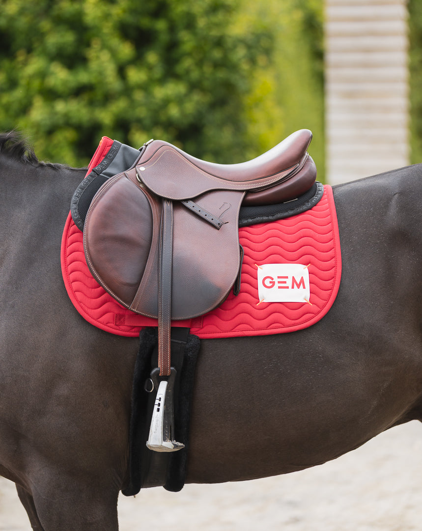 Tapis de selle TOUC TOUC Obstacle Rouge  - GEM