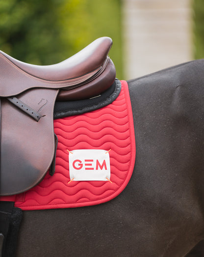 Tapis de selle TOUC TOUC Obstacle Rouge  - GEM