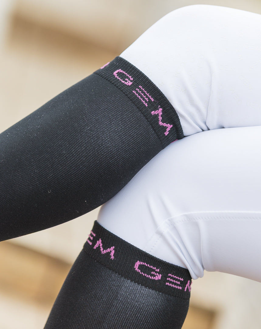 Chaussettes Love Noir / Rose - GEM