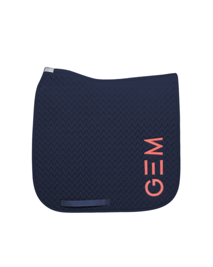 Tapis de selle TEN DRESSAGE Marine corail - GEM