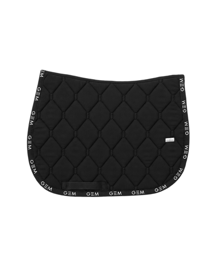 Tapis de selle LOVE Noir tissu pailleté mixte - GEM