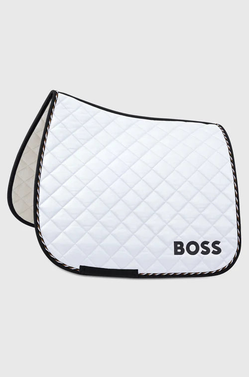 Tapis de selle Signature Blanc Dressage - Boss Equestrian