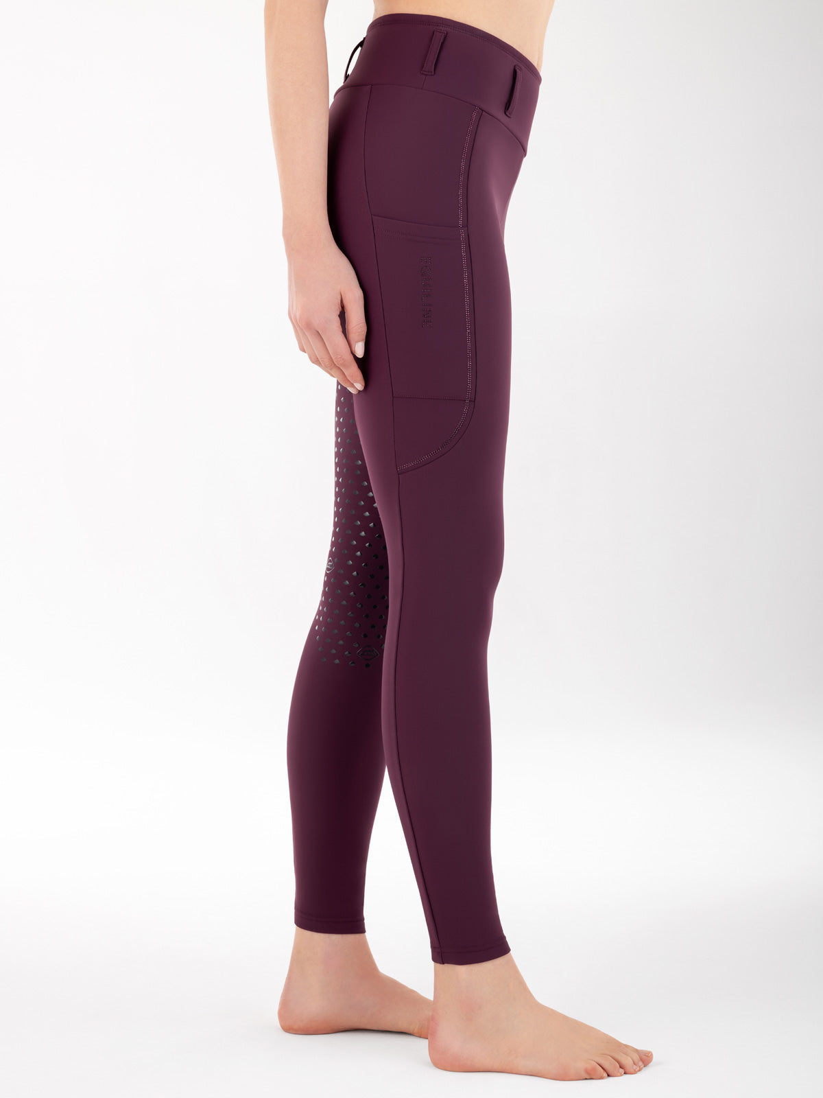 Legging hiver taille haute full grip Bordeaux GEGGIFH - EQUILINE