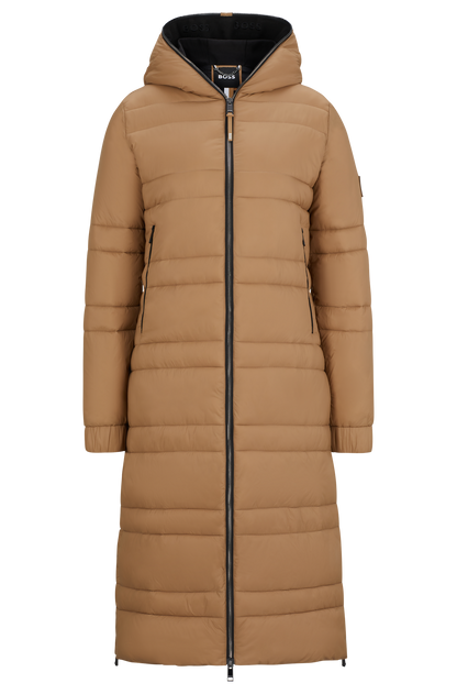 Parka doudoune longue Esmee Long Puffer Camel - Boss Equestrian