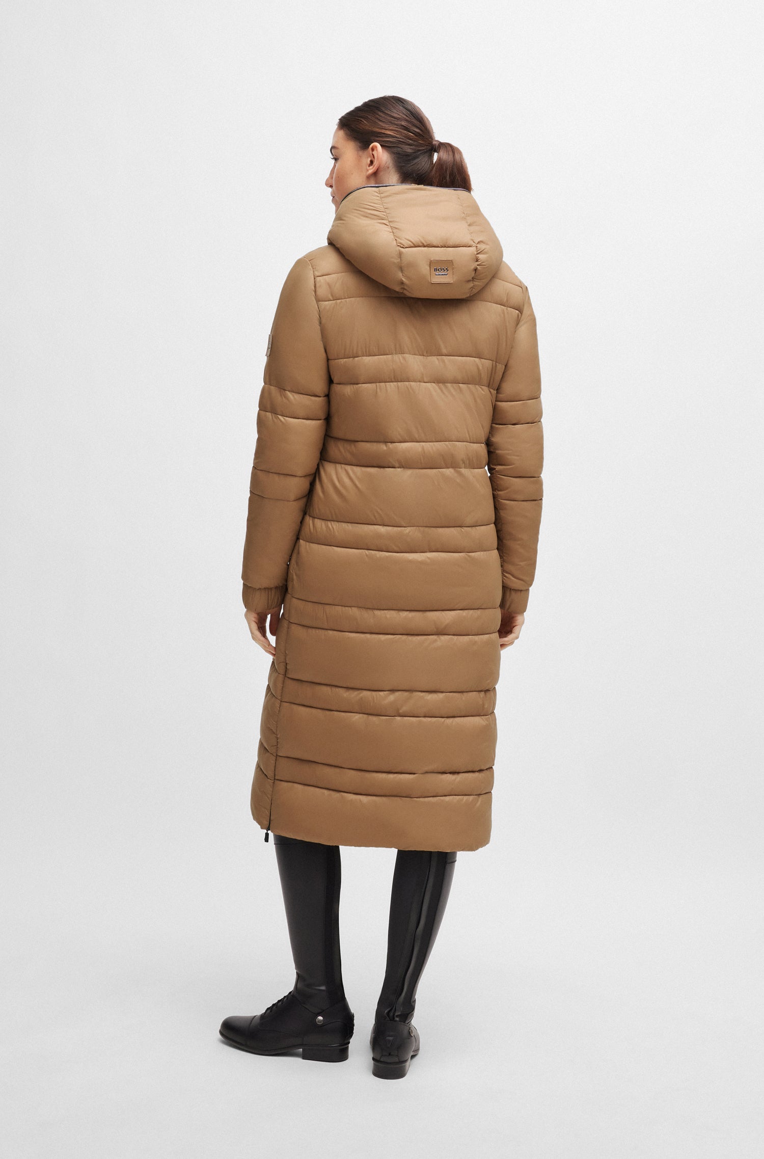 Parka doudoune longue Esmee Long Puffer Camel - Boss Equestrian