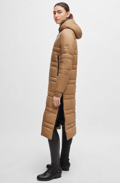 Parka doudoune longue Esmee Long Puffer Camel - Boss Equestrian