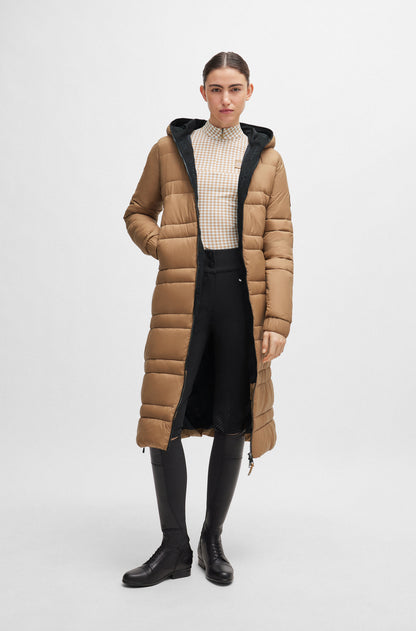 Parka doudoune longue Esmee Long Puffer Camel - Boss Equestrian