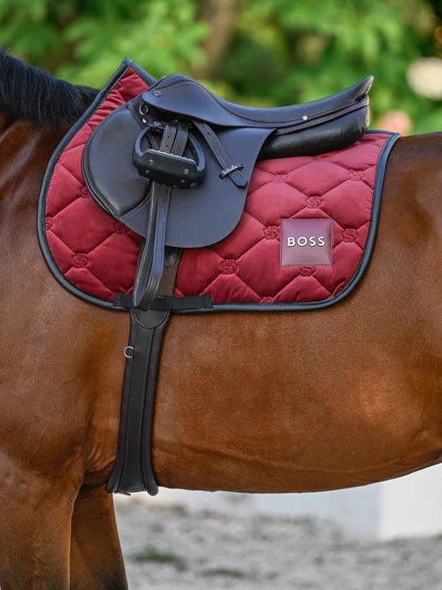 Tapis de selle Velours Carbernet Mixte - Boss Equestrian
