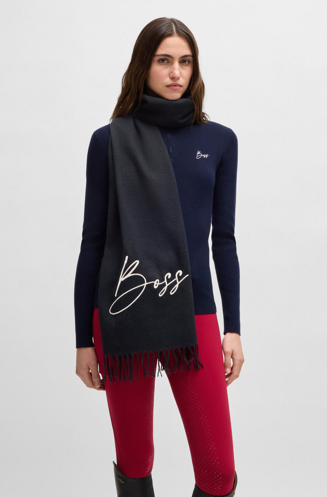 Echarpe Logo Bleu marine- Boss Equestrian