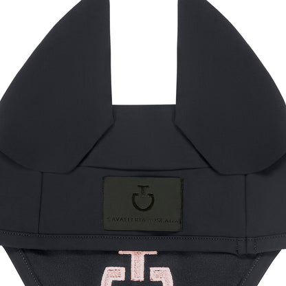 Bonnet anti-mouche tissu Gris foncé/Rose poudré - CAVALLERIA TOSCANA