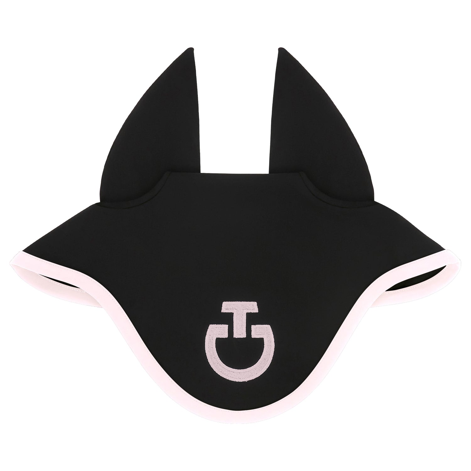 Bonnet anti-mouche tissu Noir/Rose poudré - CAVALLERIA TOSCANA