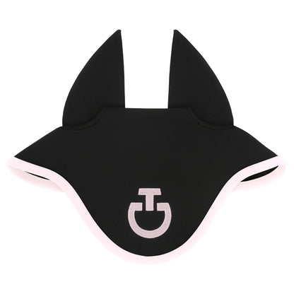 Bonnet anti-mouche tissu Noir/Rose poudré - CAVALLERIA TOSCANA