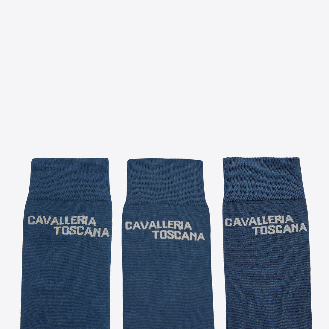 Pack de 3 paires de chaussettes Jacquard Logo bleu - CAVALLERIA TOSCANA