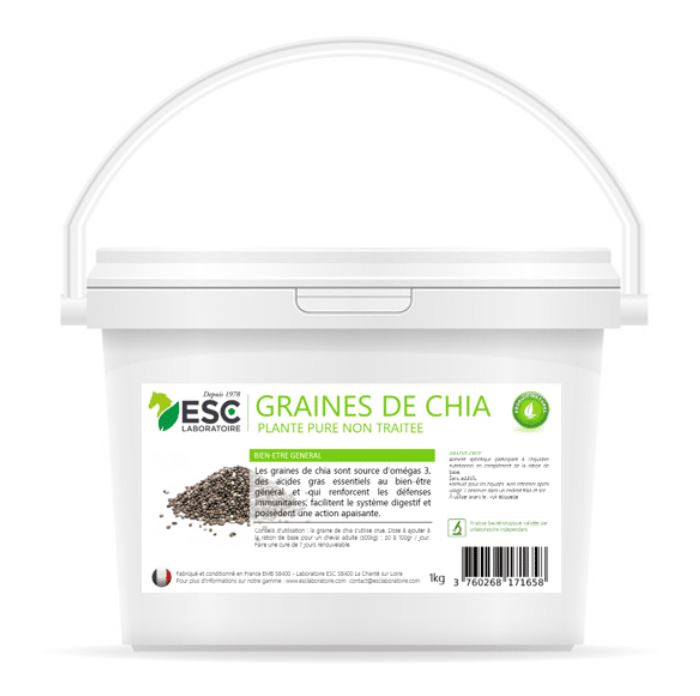 Graines de Chia défenses immunitaires, digestion et muscle - ESC LABORATOIRE