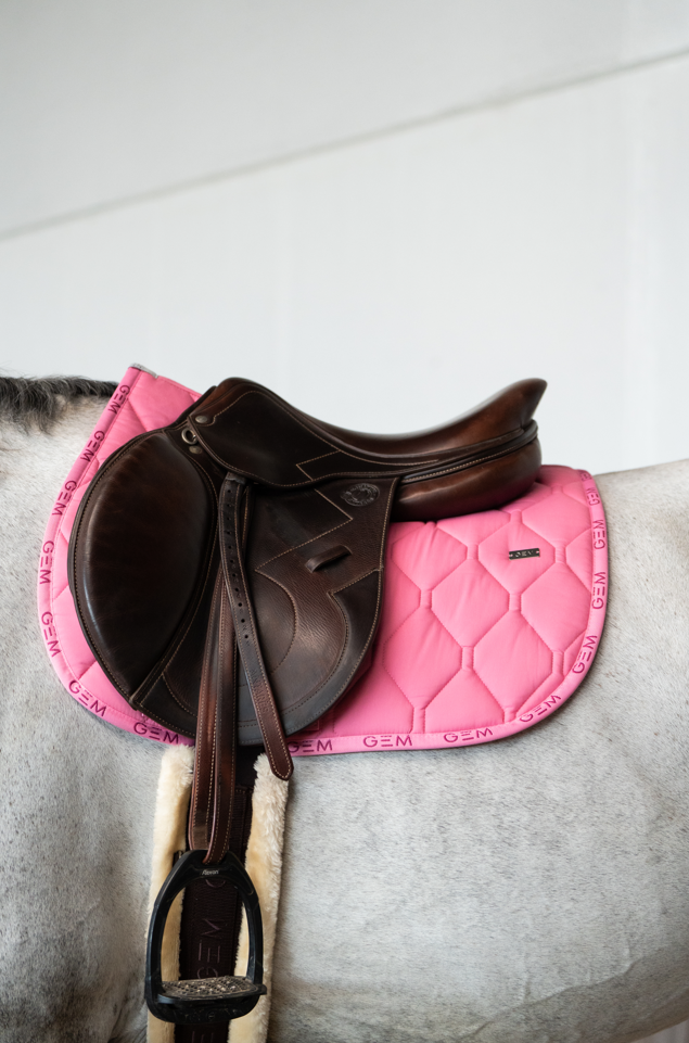 Tapis de selle LOVE Rose pailleté mixte - GEM