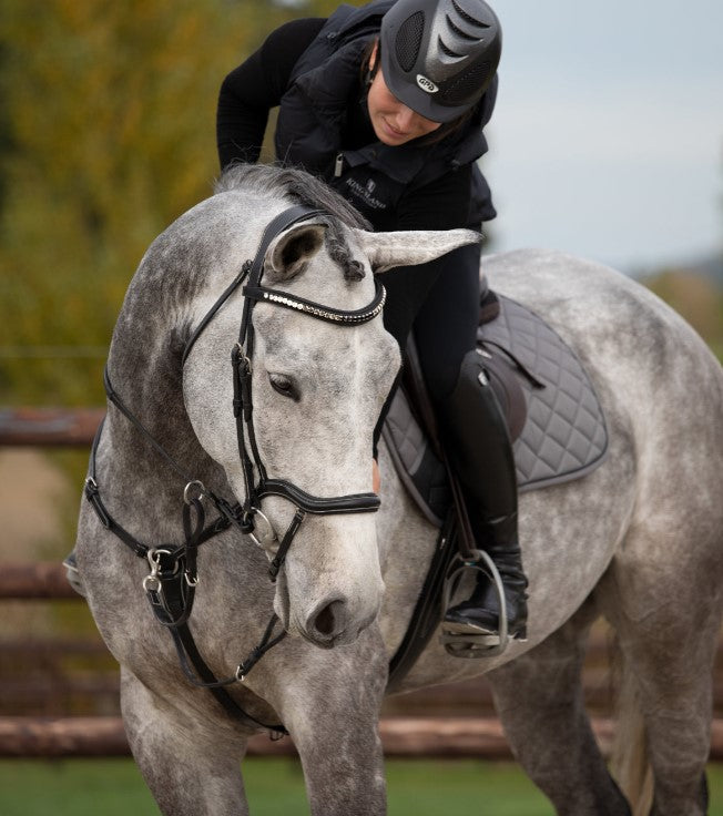 Frontal rembourré vague strass Noir, Gris, Blanc - HFI
