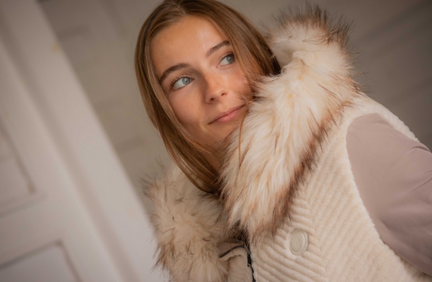 Bomber réversible Lyon écru et taupe - PENELOPE COLLECTION