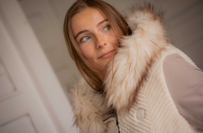 Bomber réversible Lyon écru et taupe - PENELOPE COLLECTION