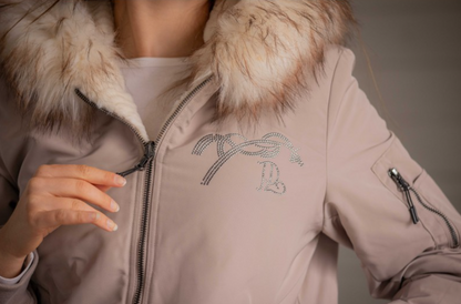 Bomber réversible Lyon écru et taupe - PENELOPE COLLECTION