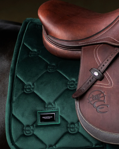 Tapis de selle Velvet Sycamore Green MIXTE – EQUESTRIAN STOCKHOLM