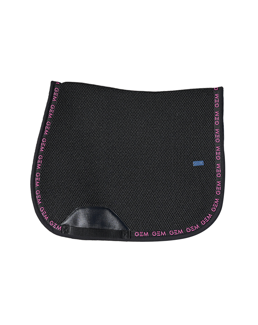 Tapis de selle MESH Noir/Rose - GEM