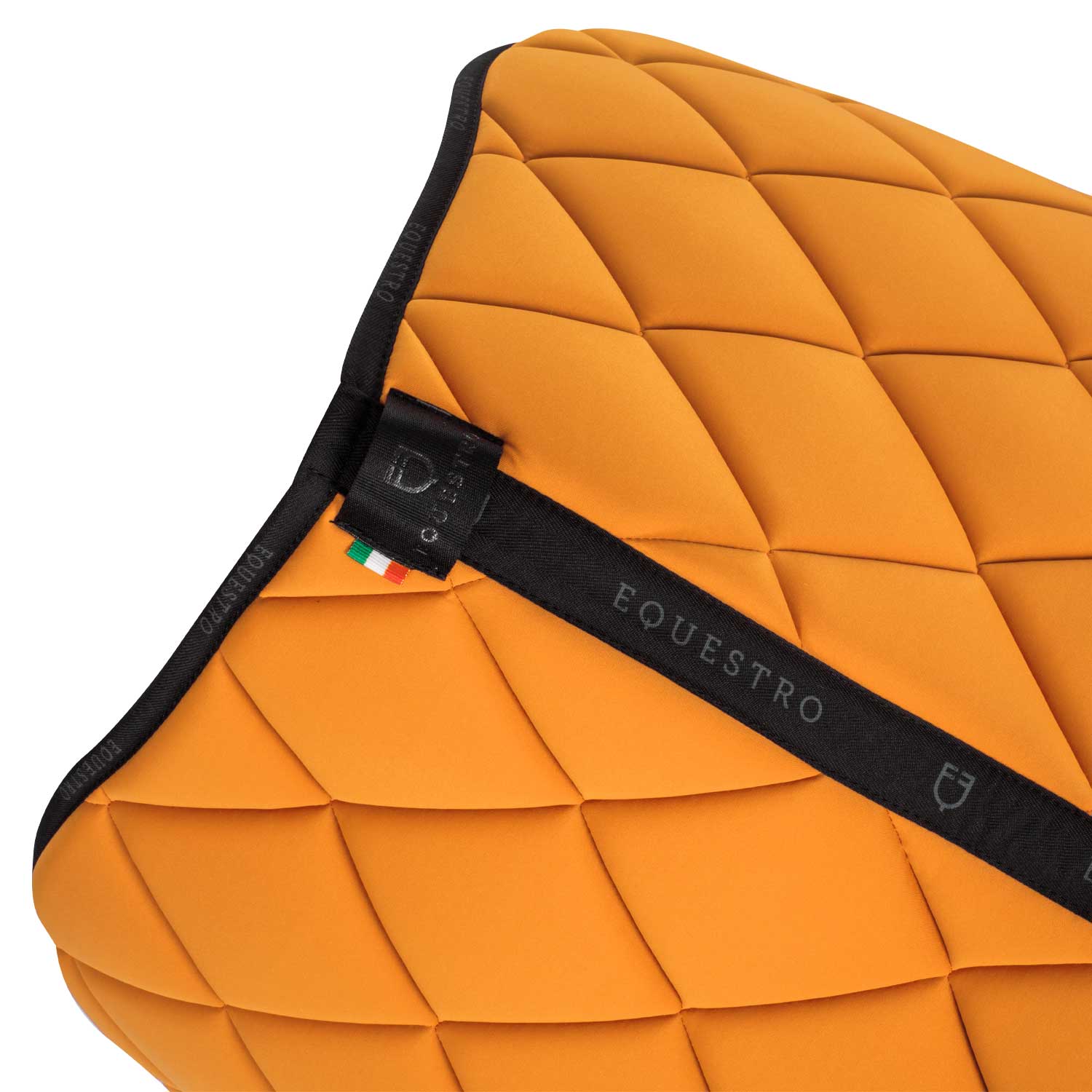 Tapis de selle Orange bord noir - Equestro