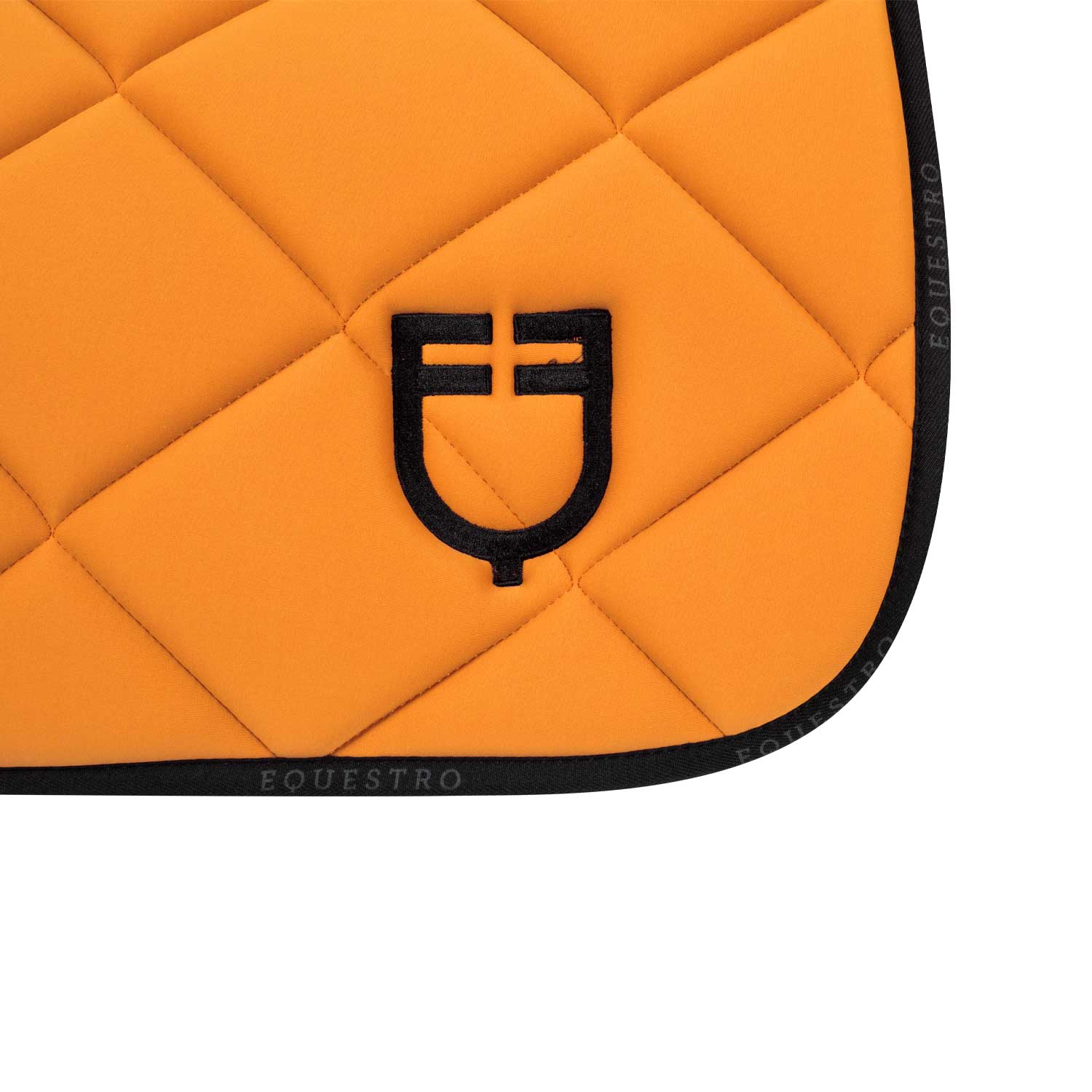 Tapis de selle Orange bord noir - Equestro