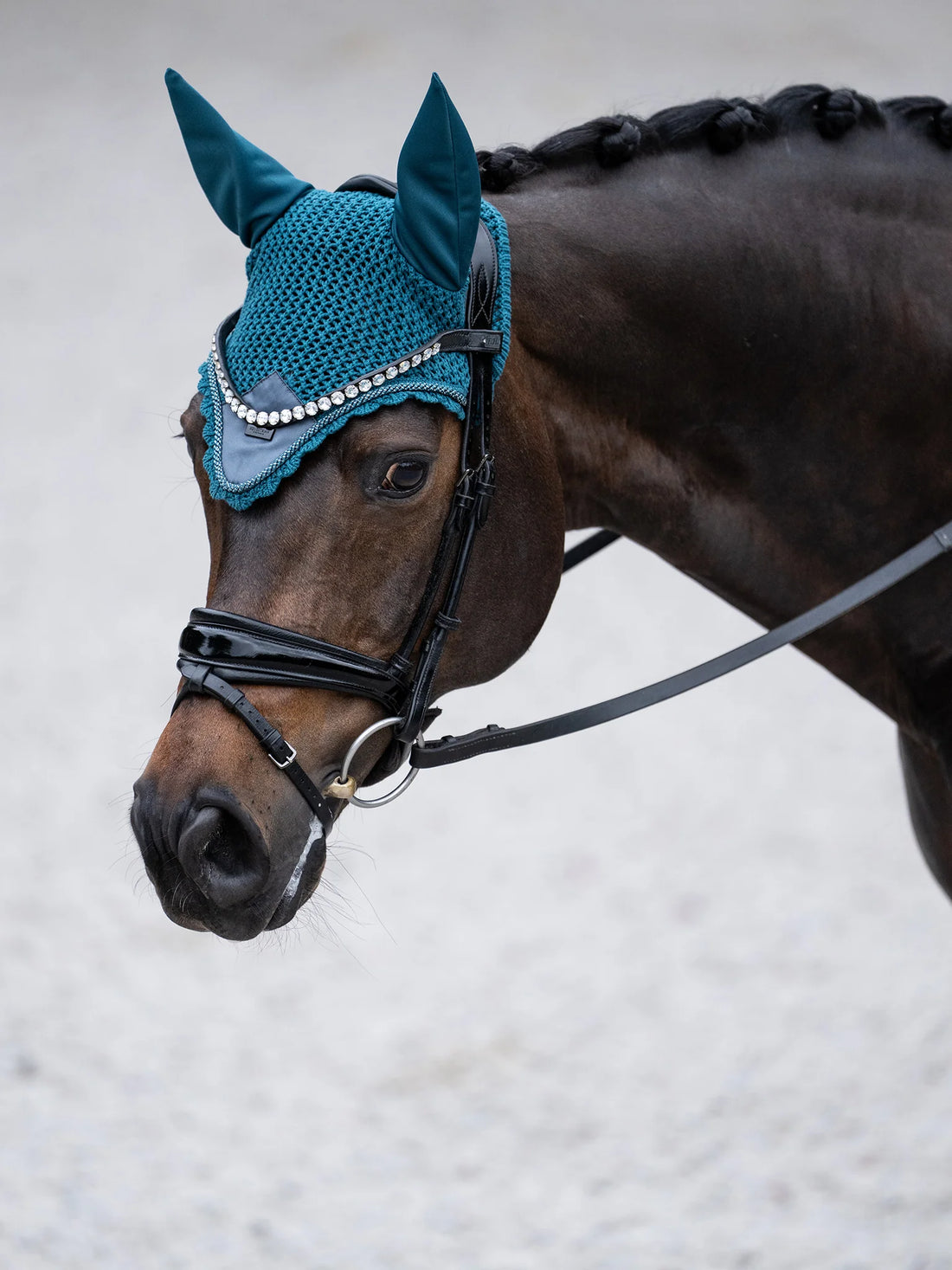 Bonnet anti-mouches Teal Blue - Equestrian Stockholm