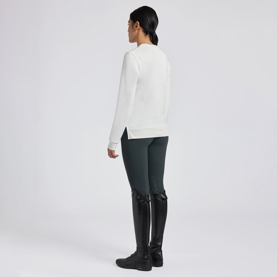 Pull Crew Neck coton blanc - CAVALLERIA TOSCANA