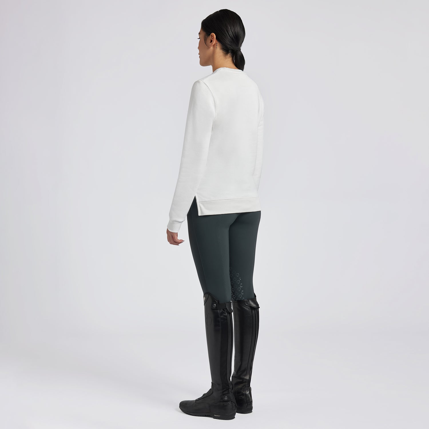 Pull Crew Neck coton blanc - CAVALLERIA TOSCANA