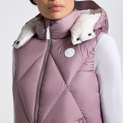 Gilet sans manches à capuche Lilas - CAVALLERIA TOSCANA