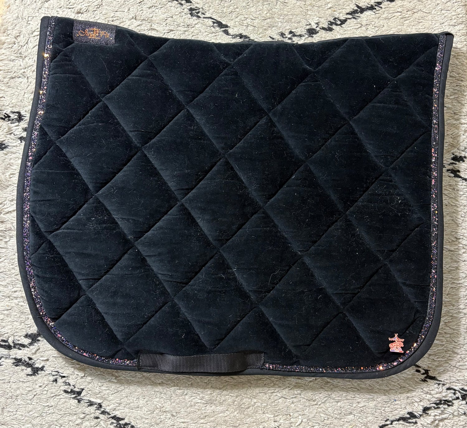 Tapis de selle velours DRESSAGE - Ju &amp; Pa