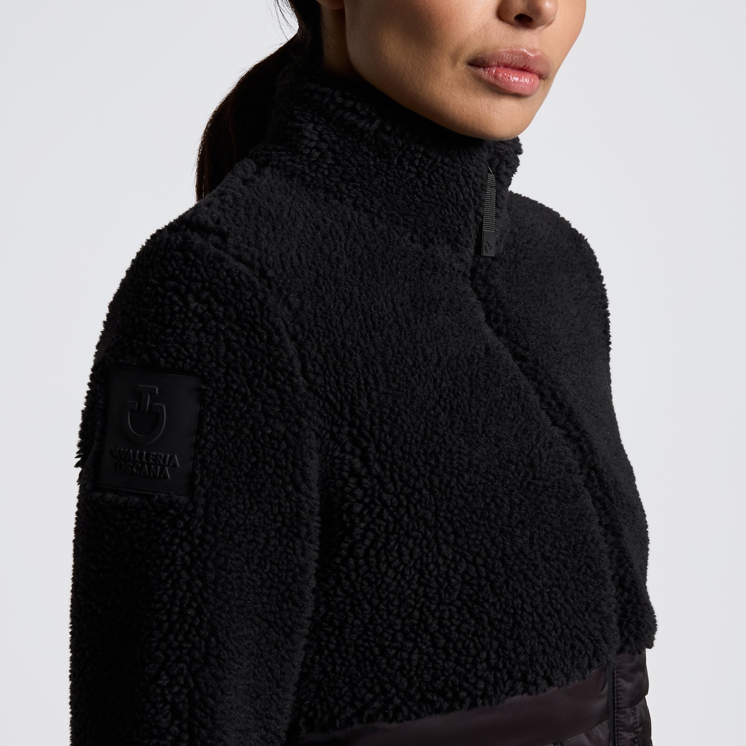 Veste zippée Teddy Bear Noir - CAVALLERIA TOSCANA