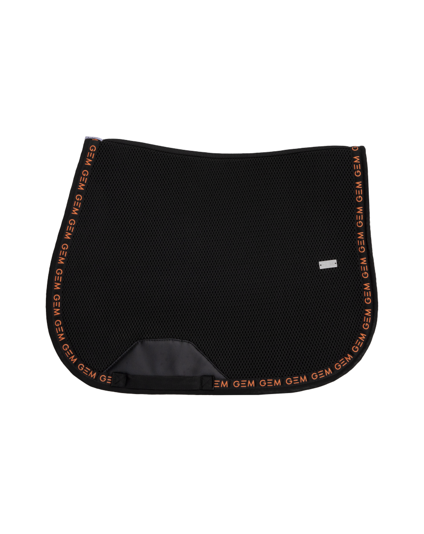 Tapis de selle MESH Noir/Corail DRESSAGE - GEM