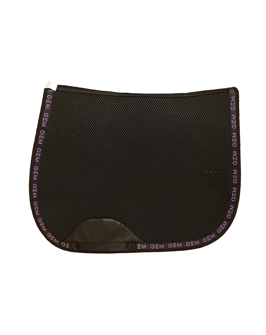 Tapis de selle MESH Noir Violet Mixte - GEM