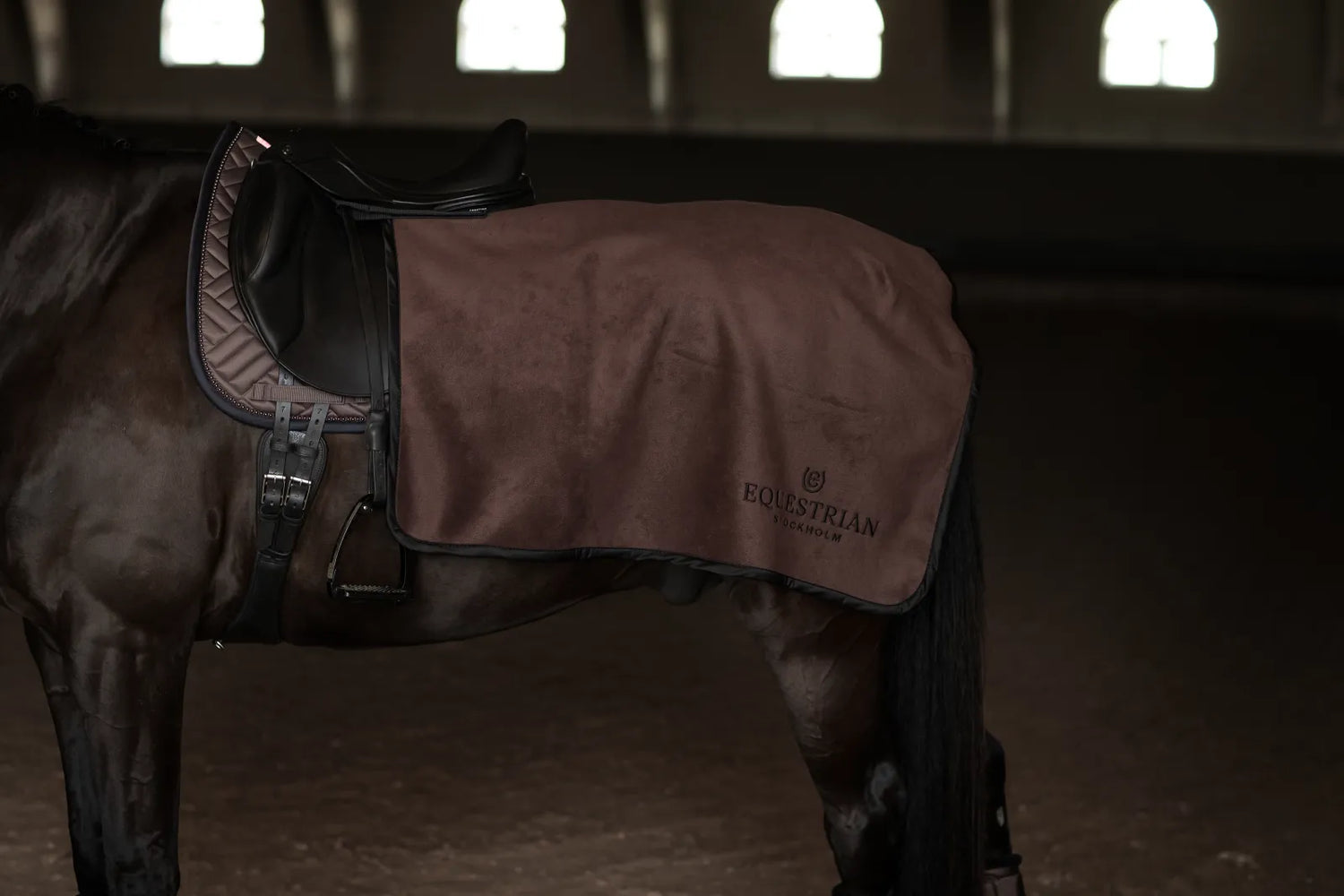 Couvre-reins monoquartier Heavy Fleece Mocha - Equestrian Stockholm