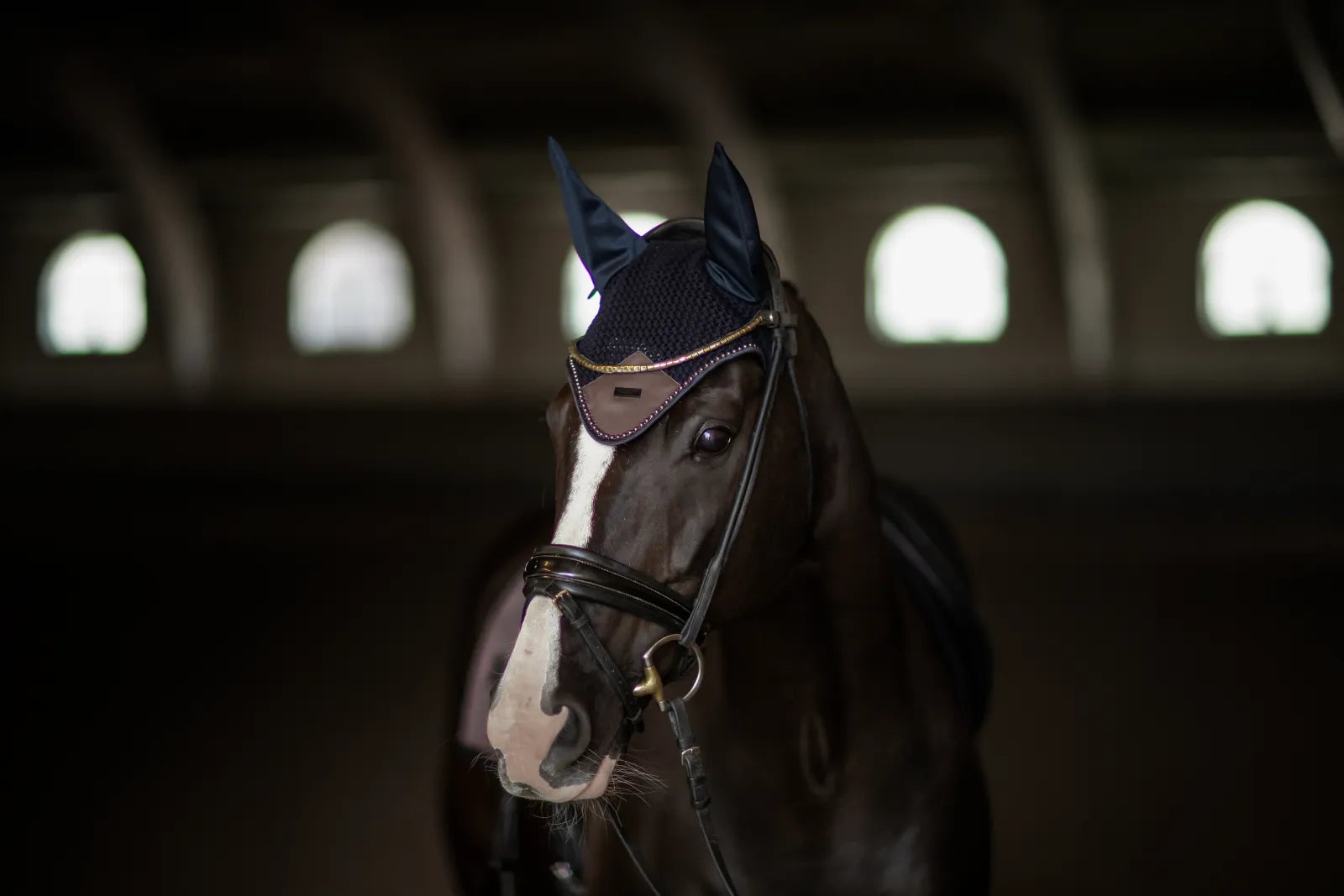 Bonnet anti-mouches Modern Mocha - Equestrian Stockholm