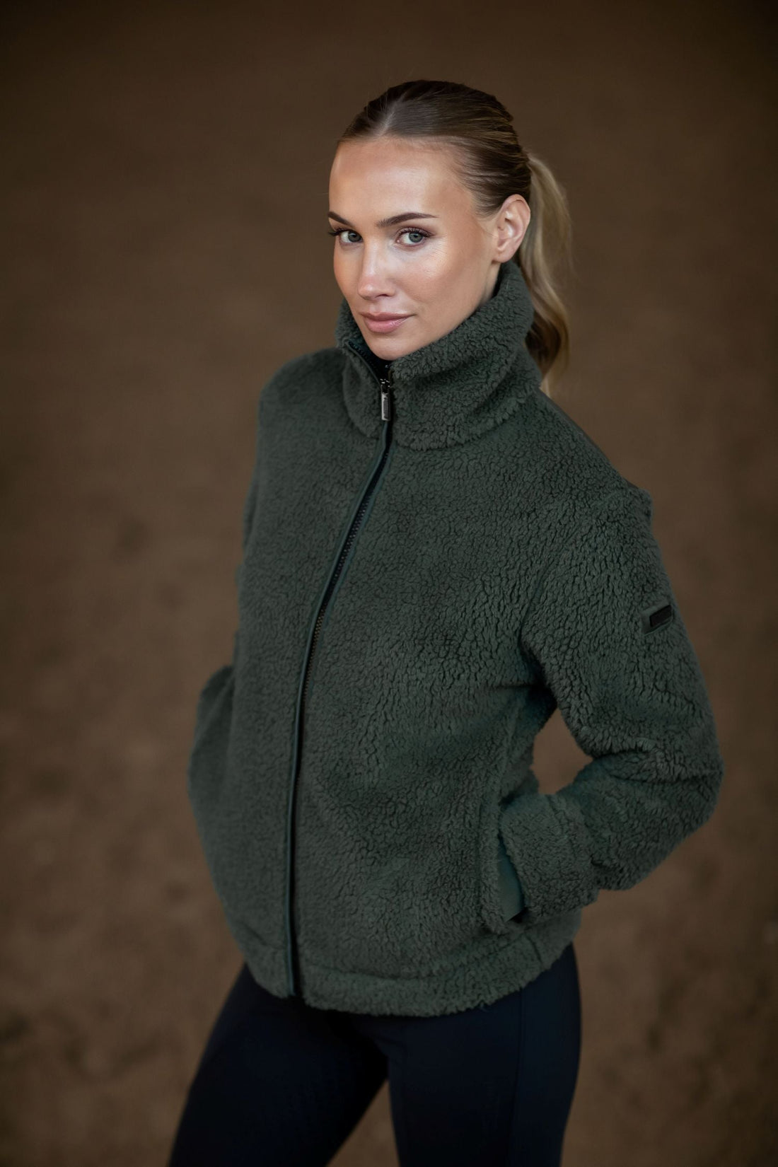 Veste Teddy Fleece Avenue Green - Equestrian Stockholm