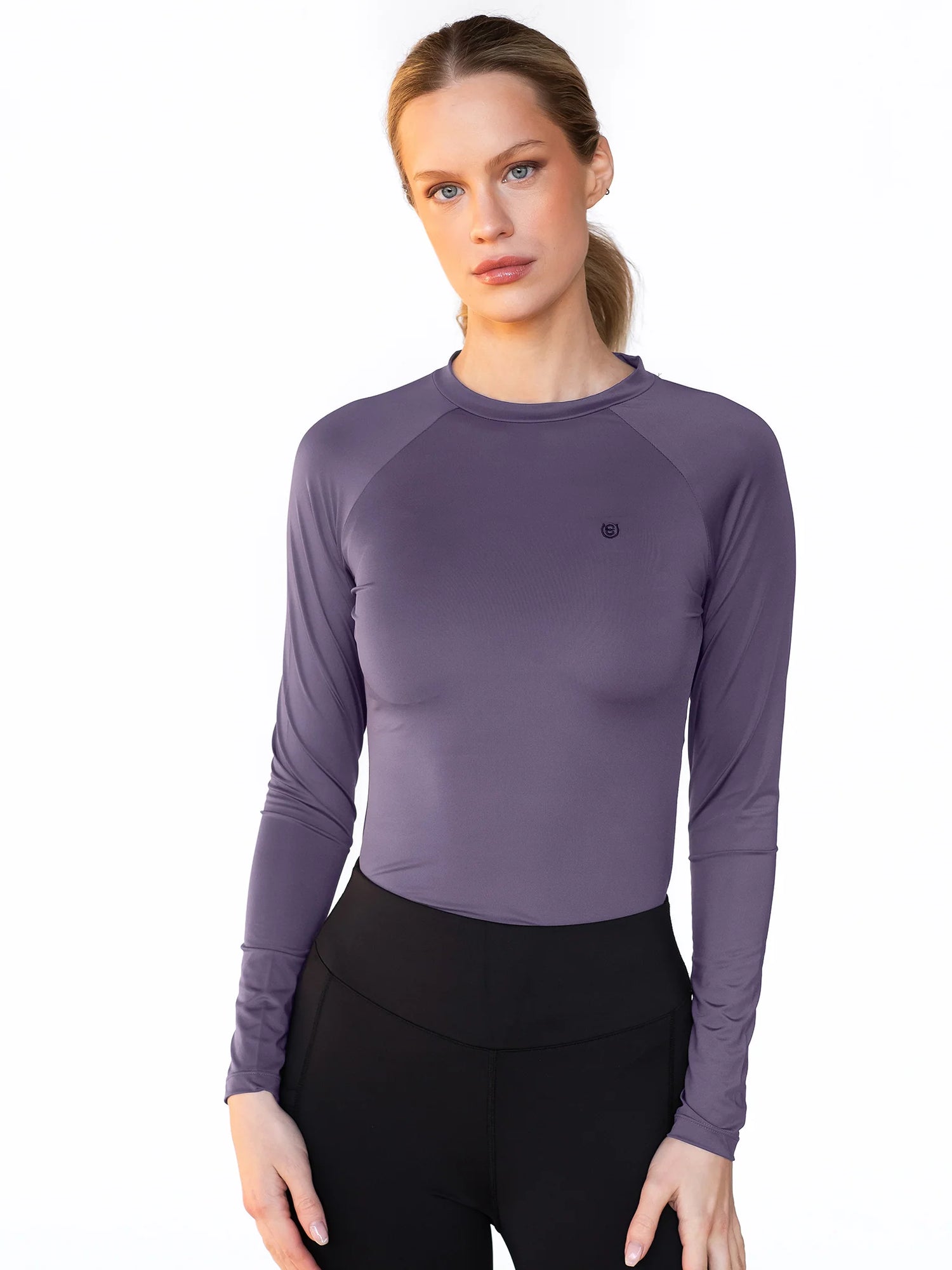 Top Base Layer Dynamic Dark Violet Manches longues - Equestrian Stockholm