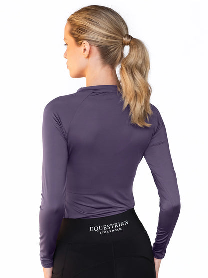 Top Base Layer Dynamic Dark Violet Manches longues - Equestrian Stockholm