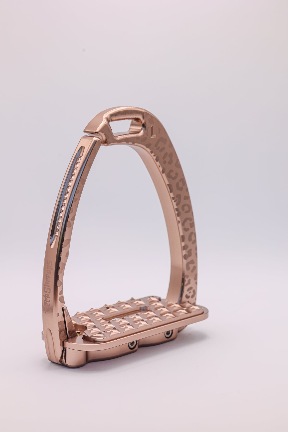 Etriers Untamed Leopard edition limitée Rose Swarovski - Tech Stirrup