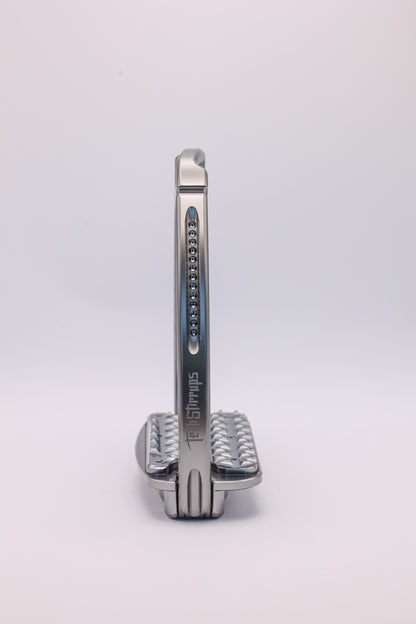 Etriers Untamed Leopard edition limitée Gris clair Swarovski - Tech Stirrup
